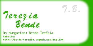 terezia bende business card